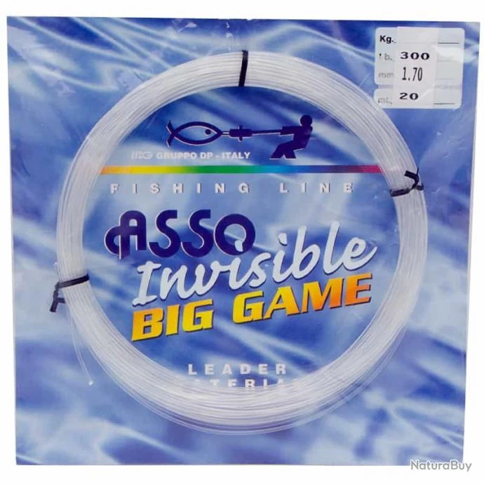 Asso Fluorocarbon Invisible Big Game 20m 300lb 1 Asso Fluorocarbon Invisible Big Game 20m 300lb