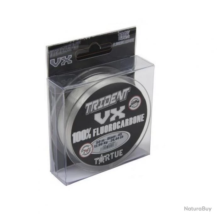 Fluorocarbone Tortue Trident Vx Fluoro 50m Ø 27,5/100 1 Fluorocarbone Tortue Trident Vx Fluoro 50m Ø 27,5/100