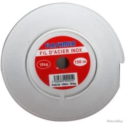 Fil Acier Tresse 7 Brins Inox - 150m - Flashmer 120KG