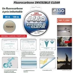 Fluorocarbone INVISIBLE CLEAR ASSO 0.50 Mm 100 M