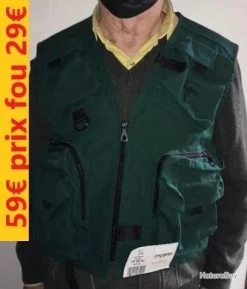 GILET DE PÊCHE TISS'INSECT IMPEREX VERT T L 310-I50chgui