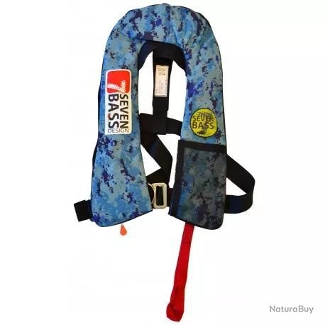 GILET DE SAUVETAGE SEVEN BASS LEGACY 150N OCEAN CAMO 1 GILET DE SAUVETAGE SEVEN BASS LEGACY 150N OCEAN CAMO