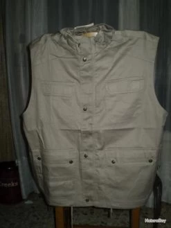 GILET Ss Manches X L 48/50ft Neuf Treesco Gris Beige Déperlant