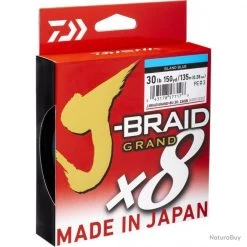 J-Braid Bleu Grand X8 270 M Tresse Daiwa 18/100 / #1,5 / 12.5 Kg / 28 Lb