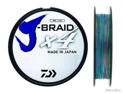 J-Braid X 4 1500 M Multicolore Tresse Daiwa Ø 19/100 / # PE 2.0 / 10.2 Kg / 23 Lb
