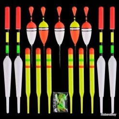Lot 15 Flotteurs De Pêche Fluorescents Divers Portances LIVRAISON GRATUITE !!