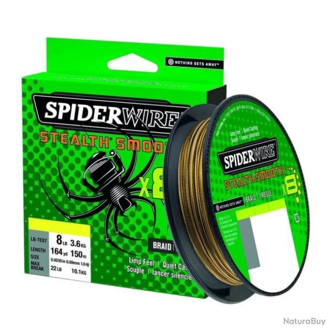 Tresse SpiderWire Stealth Smooth 8 - Camo 150m 0.19mm 18kg 1 Tresse SpiderWire Stealth Smooth 8 - Camo 150m 0.19mm 18kg