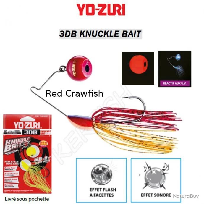 3DB KNUCKLE BAIT YO-ZURI Red Crawfish 7 G - 1/4 Oz 2 3DB KNUCKLE BAIT YO-ZURI Red Crawfish 7 G - 1/4 Oz – Image 2