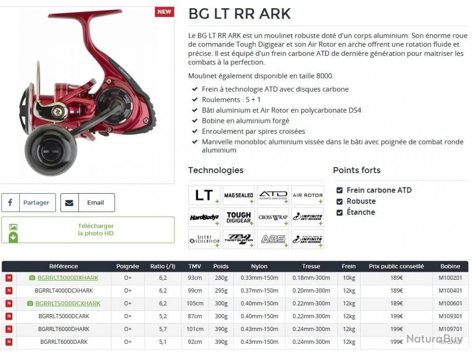 BG RR LT 6000 D H ARK Moulinet Pêche Forte Daiwa 2 BG RR LT 6000 D H ARK Moulinet Pêche Forte Daiwa – Image 2