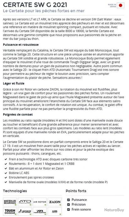 Certate SW G 10 000 H 2021 Moulinet Peche Exo Daiwa 2 Certate SW G 10 000 H 2021 Moulinet Peche Exo Daiwa – Image 2