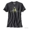 T Shirt Orvis Trout Rise Charcoal Marron