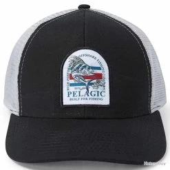Casquette Pelagic Costa Rica Roosterfish Noir -Gratuit pour tous Pêche. 00003 Casquette Pelagic Costa Rica Roosterfish Noir