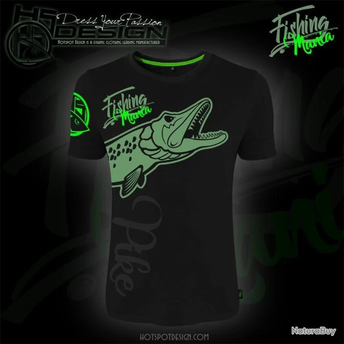 T Shirt Hot Spot Design Fishing Mania Pike 4 T Shirt Hot Spot Design Fishing Mania Pike – Image 4